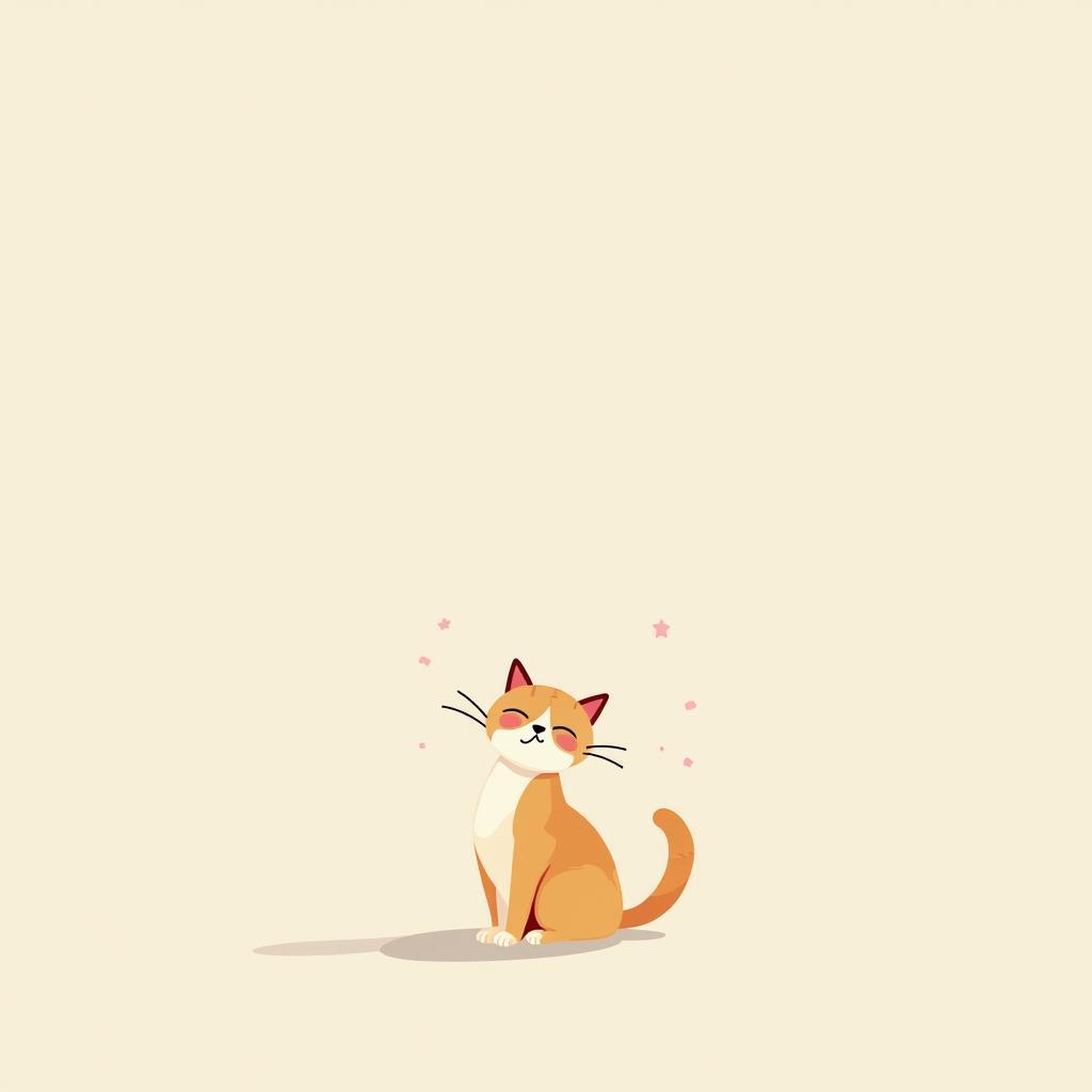 Tải hình nền điện thoại mèo cute với tông màu pastel nhẹ nhàng, đẹp mắt